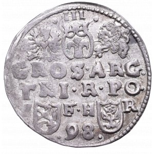 Zygmunt III Waza, Trojak 1598, Bydgoszcz - nieopisany numer tuszem