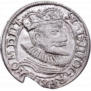 Zygmunt III Waza, Grosz 1593,Olkusz - przebity na innej monecie(?)