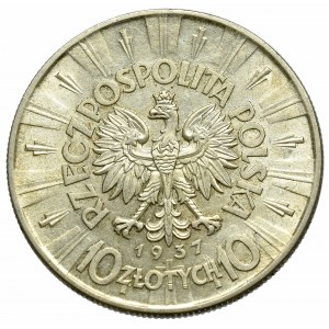 II Rzeczpospolita, 10 złotych 1937, Piłsudski