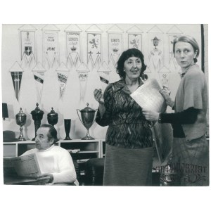 DANUTA WODYŃSKA, „Brutalna gra”, próba, fot. S. Grünberg, 1976