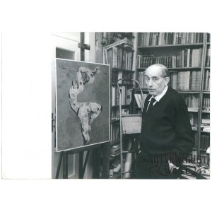 OTTO AXER, malarz, scenograf, rysownik, fot. A. Rybczyński, 1977