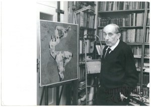 OTTO AXER, malarz, scenograf, rysownik, fot. A. Rybczyński, 1977