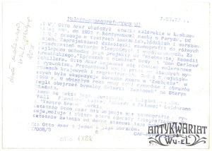 OTTO AXER, malarz, scenograf, rysownik, fot. A. Rybczyński, 1977