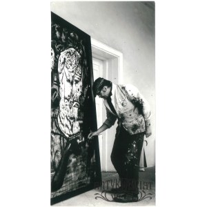 TADEUSZ BRZOZOWSKI, artysta malarz, fot. Nowakowski, lata 70.