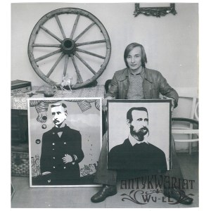 ANTONI FAŁAT, malarz, grafik, pracownia, fot. A. Rybczyński, lata 70.