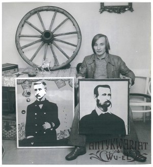 ANTONI FAŁAT, malarz, grafik, pracownia, fot. A. Rybczyński, lata 70.