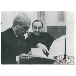 FELIKS TOPOLSKI, STEFAN ARSKI, spotkanie redakcyjne, fot. Barącz, 1961