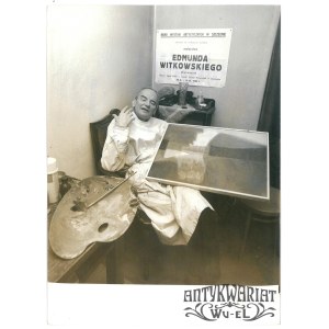 EDMUND WITKOWSKI, malarz w pracowni, fot. A. Zbraniecki, 1983