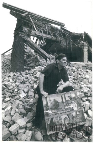 PAWEŁ WRÓBEL, malarz prymitywista, Szopienice, fot. Seko, 1978