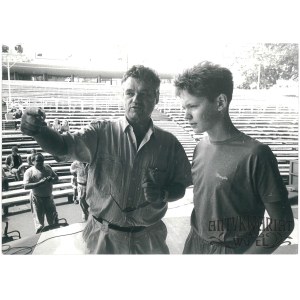 KRZYSZTOF ANTKOWIAK, RYSZARD KUBIAK, Opole, festiwal piosenki, fot. K. Świderski, 1989