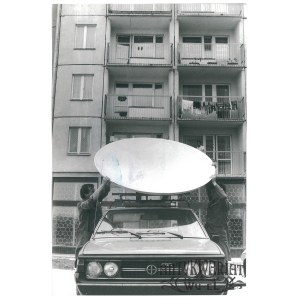 CHEŁM, MOK, specjaliści Infel, antena satelitarna, fot. M. Trembecki, lata 80.