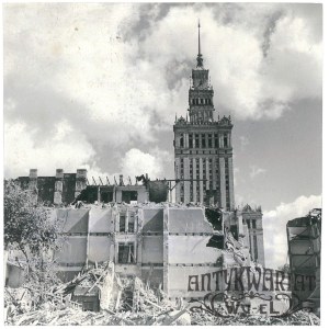 WARSZAWA, wyburzenia przy Dworcu Centralnym, fot. CAF, lata 70.