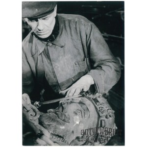 WARSZAWA, rekonstrukcja Kolumny Zygmunta, fot. CAF, lata 40./50.