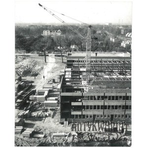 WARSZAWA, Centrum Zdrowia Dziecka, budowa, fot. Rozmysłowicz, 1973