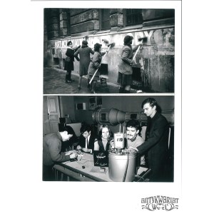 WARSZAWA, Politechnika Warszawska 1946/1974 - studentki i laboratorium, fot. Forbert / I. Radkiewicz, 1946/1974