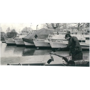 GIŻYCKO, port przed sezonem, fot. S. Moroz, lata 70.