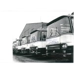 SANOK, Sanok Bus Factory, latest Autosan H-9 model, photo by A. Łokaj, late 1970s.