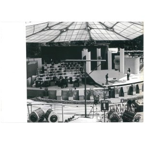 OPOLE, amfiteatr - przygotowania do X Festiwalu Piosenki Polskiej, fot. CAF, 1972