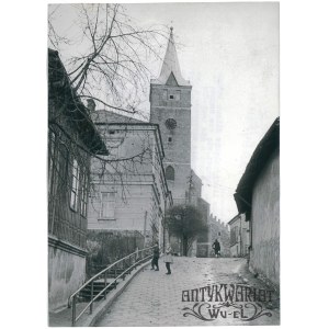 PILZNO (pow. Dębica), panorama miasta z kościołem gotyckim, fot. CAF, 1963