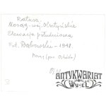 MORĄG (Ostróda district), town hall - south elevation, photo by Dąbrowski, 1948.