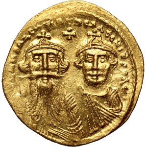 Byzantium, Heraclius and Heraclius Constantine 610-641, Solidus, Constantinople