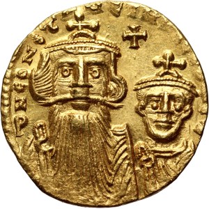 Byzantium, Constans II and Constantine IV 654-668, Solidus, Constantinople