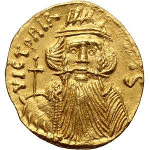 Byzantium, Constans II, with Constantine IV, Heraclius and Tiberius 641-668, Solidus, Constantinople