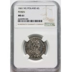 John II Casimir, sixpence 1661 NG, Poznań