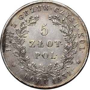 November Uprising, 5 zlotys 1831 KG, Warsaw