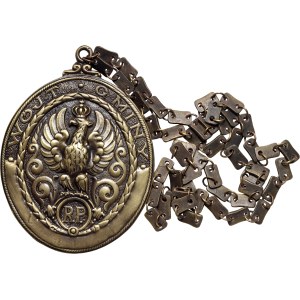 II RP, Borough Head badge with original chain, Lopienski Brothers, Warsaw