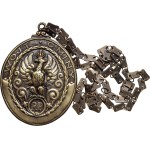 II RP, Borough Head badge with original chain, Lopienski Brothers, Warsaw