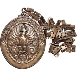 II RP, Borough Head badge with original chain, Lopienski Brothers, Warsaw