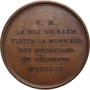Germany, Saxony, Frederick Augustus I, Medal from 1809, the king's visit to the Paris mint