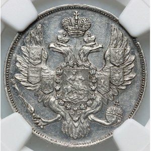 Rusko, Mikuláš I., 3 ruble 1834 СПБ, Petrohrad, platina