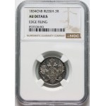 Rusko, Mikuláš I., 3 ruble 1834 СПБ, Petrohrad, platina