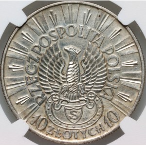 II RP, 10 zlotých 1934, Varšava, Jozef Pilsudski, Orel Strzelecký, PRÓBA