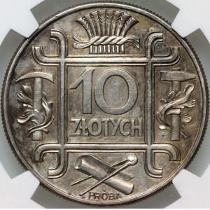 II RP, 10 zlotych 1934, Warsaw, Klamry, PRÓBA