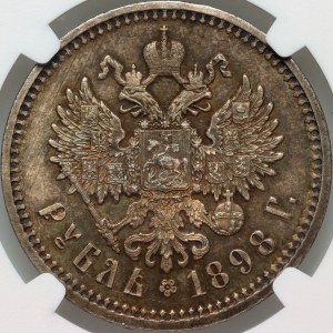 Rusko, Mikuláš II., rubeľ 1898 (АГ), Petrohrad