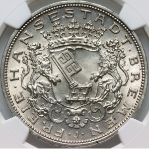 Germany, Bremen, 5 Mark 1906 J, Hamburg