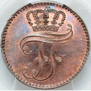 Germany, Mecklenburg-Schwerin, Frederick Francis II, 3 Pfennig 1864 A, Berlin, PROOF