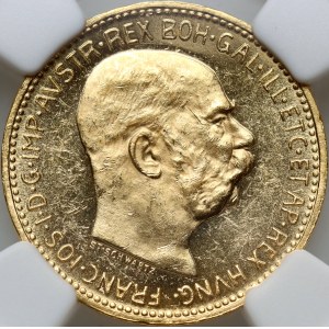 Rakousko, František Josef I., 20 korun 1910, Vídeň