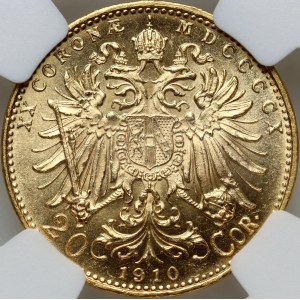 Rakousko, František Josef I., 20 korun 1910, Vídeň