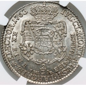 Frederick Krystian, 2/3 thaler 1763 FWôF, Dresden