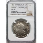 Frederick Krystian, 2/3 thaler 1763 FWôF, Dresden