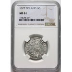 Sigismund III Vasa, sixpence 1627, Krakow