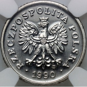 Third Republic, 10 groszy 1990, SAMPLE, nickel