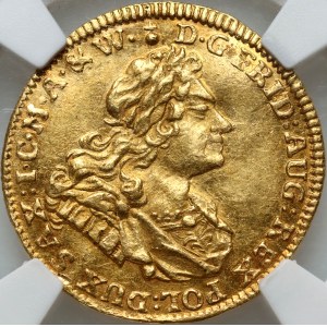 August II. der Starke, Dukaten 1728 IGS, Dresden