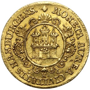 Německo, Hamburk, 2 dukáty 1727