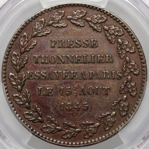 Russia, Nicholas I, Thonnelier Press Novodel Pattern Ruble, 1845, Paris