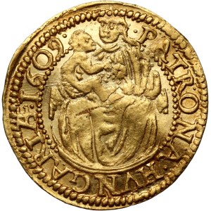 Maďarsko, Transylvánie, Gabriel Batory, dukát 1609 NB, Nagybanya